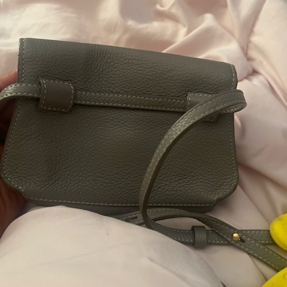 Gray Leather Crossbody Bag - Picture 4 of 6